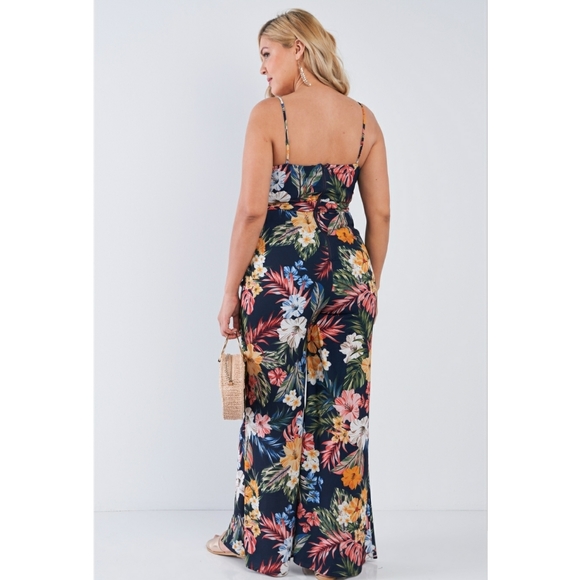 ‼️‼️‼️SALE‼️‼️Plus Size Navy Tropical Print outfit - Picture 4 of 7